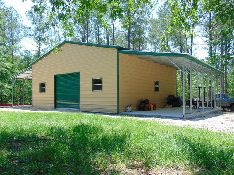 Enclosed Metal Barn | Vertical Roof | 54W x 31L x 12H | Metal Shop