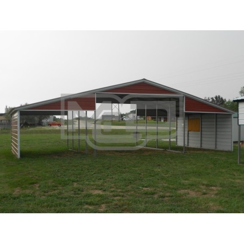 Metal Barn Shelter | Vertical Roof | 44W x 21L x 10H | Barn