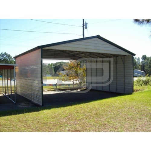 Carport | Vertical Roof | 30W x 26L x 10H Triple-Wide