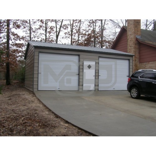 Side Entry Garage | Vertical Roof | 22W x 26L x 9H |  2-Car