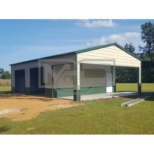 Pre-Fab Steel Building | Vertical Roof | 30W x 50L x 12H | Certified