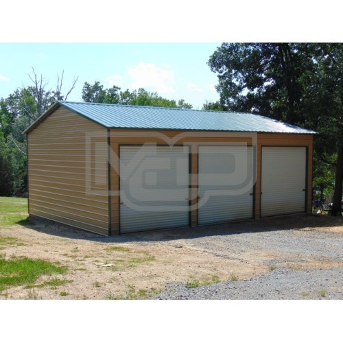 Metal Garage Structure | Vertical Roof | 24W x 36L x 12H | Steel Garage